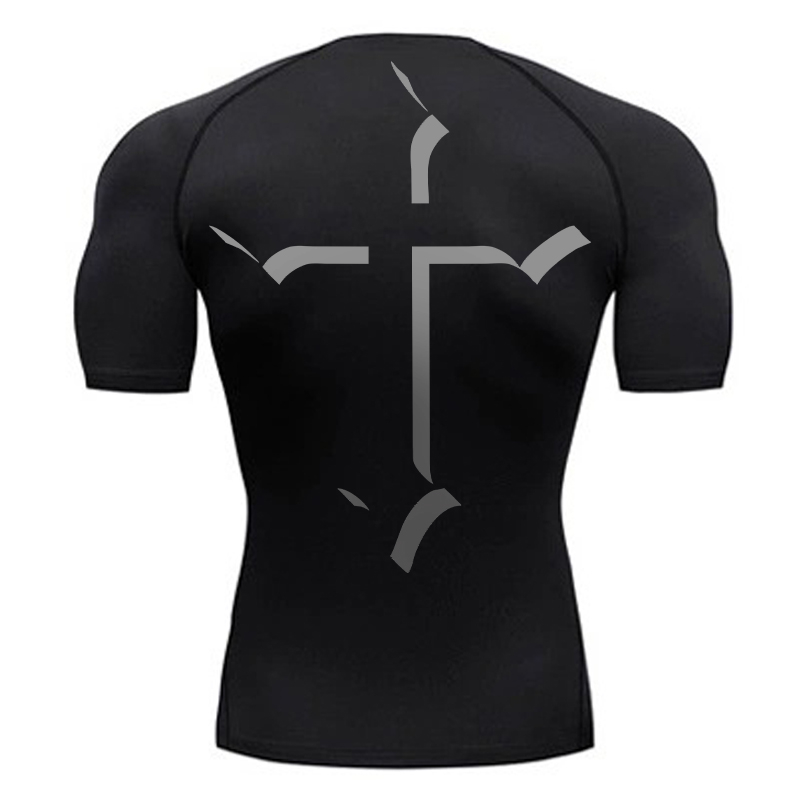 Crossfit Gym - Camicia a compressione con stampa incrociata