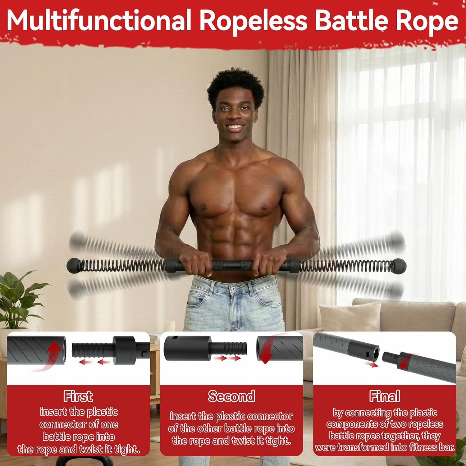 Crossfit Workout Gear - Barra Power Twister 2-in-1 senza fili